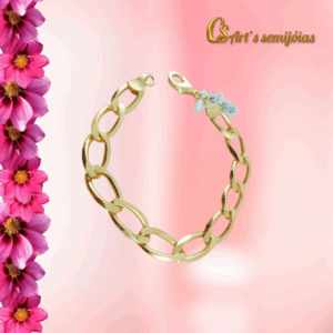 Pulseira Groumet Longa 6 Ld Diamantada 2,50 Mm