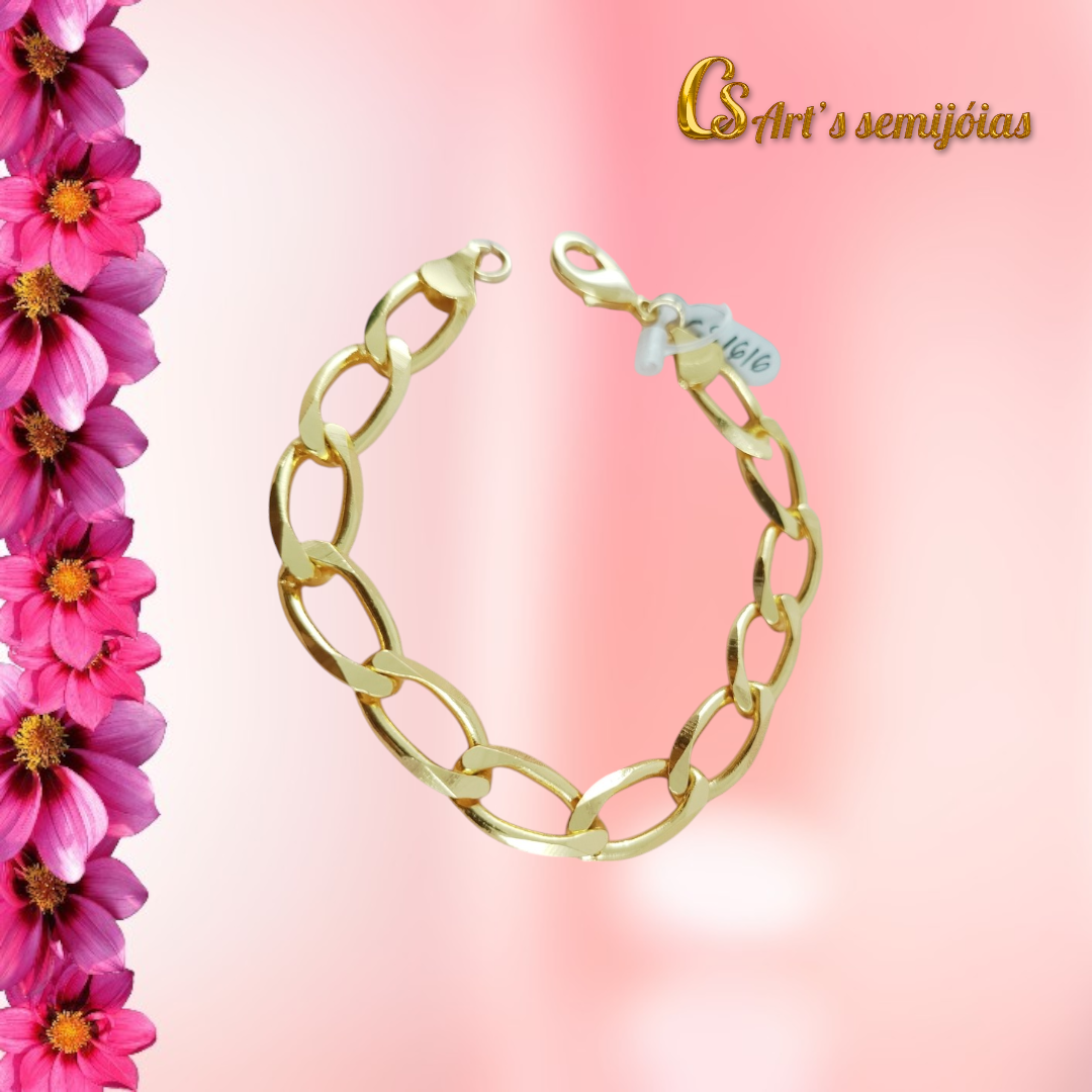Pulseira Groumet Longa 6 Ld Diamantada 2,50 Mm